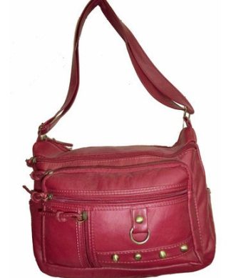 Cartera Cuerina Mediana Rojo - Genérico - Genérico