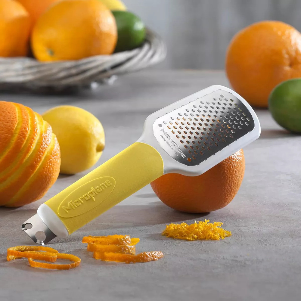 Rallador Microplane Citrus Limon Tool Zester Acero Inox Color Amarillo - Imagen 5