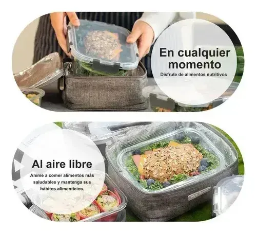 12 Contenedores Tapers Tuppers Vidrio Herméticos Cocina - Imagen 9
